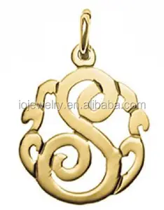 Petite Initial Gold Monogram Charm 925 sterling silver jewelry