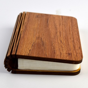 Petite lampe de lecture LED USB rechargeable, pliable et portable avec couvercle en bois, température de couleur réglable, idéale pour un cadeau - Product Image 5
