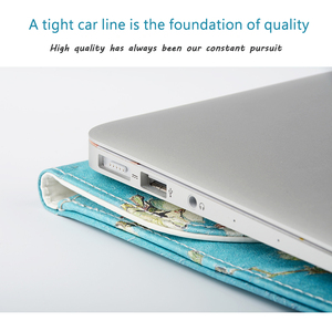 Printed Laptop Sleeve <strong>Bag</strong> Compatible for 13-13.3 Inch <strong>MacBook</strong> Pro/Air - PU Leather With 360 Protective <strong>Case</strong> - Product Image 2