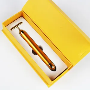 RTS casa uso útil vibrante suero masajeador Facial 24k oro Bar de belleza para cuidado de la piel de la cara de masaje Mujer regalo