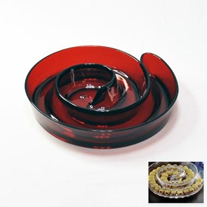 Contenedor de dulces apilable de plástico negro con tapa - Product Image 4