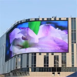 P10弯曲发光二极管显示屏发光二极管电视墙防水数字彩色发光二极管广告牌