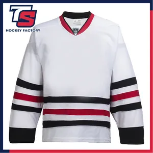 A buon mercato rendere personalizzato il proprio team bianco chicago blackhawks practice blank hockey jersey