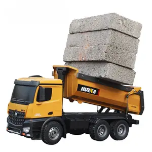 HUINA צעצועי סגסוגת Dump משאיות בניית שלט רחוק רכב RC משאית צעצוע