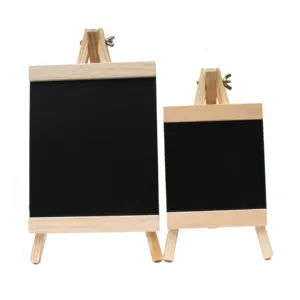 迷你小木制粉笔黑板婚礼与画架立场黑板写作通知消息油漆木板