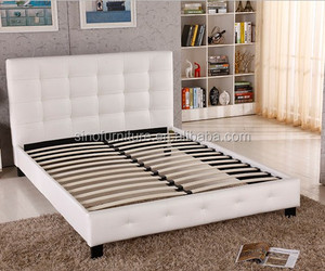 Italiaans Multiplex Cama Doble Dubbel Wit Lederen <span class=keywords><strong>Queen</strong></span> Size Bed - Product Image 1