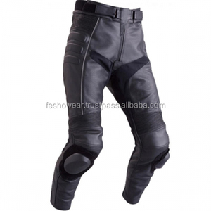 กางเกงผู้ชายทรงตรงหนังมอเตอร์ไซค์สีแดง Tuscan กางเกงขี่จักรยานที่มีสไตล์สวมใส่สบายทนทานอุปกรณ์ป้องกันน้ำหนักเบา - Product Image 1