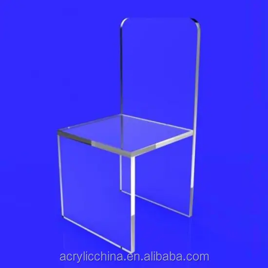 أثاث اكريليك شبكي كراسي H على شكل شبكي كراسي مكتب ، زجاج عضوي شفاف الجدول كرسي