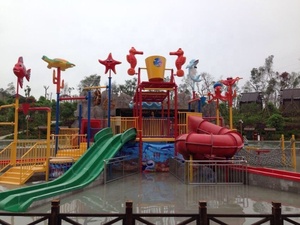 Parc aquatique fantaisie, grand parc d'eau avec toboggan en fibre de verre, - Product Image 2