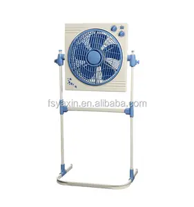 12 Inch (30cm) Electric Plastic Standing Box Fan in New Design with Remote Control and Rotary Switch Control