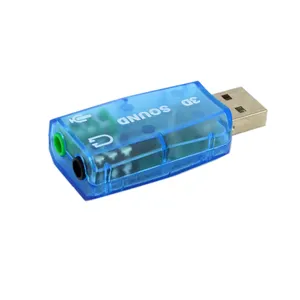 Tarjeta de sonido USB barata, adaptador de tarjeta de Audio de 5,1 canales con micrófono, venta al por mayor