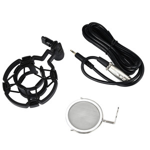 Micrófono de Condensador Profesional BM3000, Micrófono de Estudio <span class=keywords><strong>con</strong></span> Cable de 3.5 mm, Micrófono para Grabación Vocal, Micrófono para Karaoke KTV <span class=keywords><strong>con</strong></span> Soporte - Product Image 6