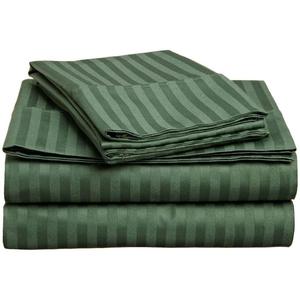 <strong>4</strong> Pcs Customized 100% Cotton <strong>3</strong> cm Satin Stripe Wholesale <strong>Bedsheets</strong> Hotel Bedding Set - Product Image 1