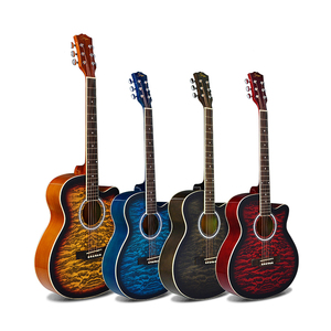 HS-3930 39 'tapa de transferencia de agua de <span class=keywords><strong>tino</strong></span> high-gloss estudiante de color guitarra acústica precio barato para principian - Product Image 1