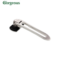 Loquet de sécurité pour porte, verrou de porte sécurisé en alliage de zinc avec protection en caoutchouc noir