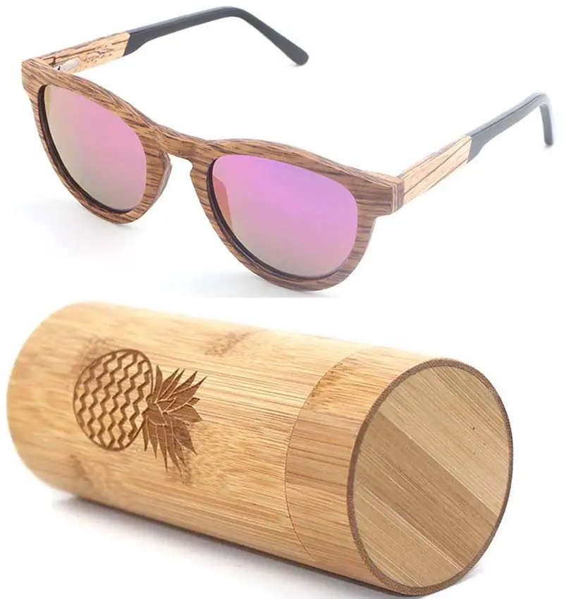 stylish vintage polarized blue cat 3 uv400 lens hot sell wholesale bamboo wooden glasses 2020 Tifly Optical sunglasses