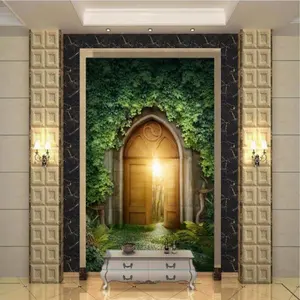 Papel de parede 3d decoração para casa conto de fadas mundo humor estético de portão gótico papel de parede