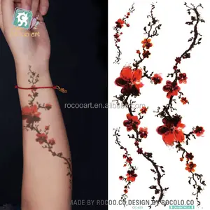 QC-659/Women Charm Tribal Tattoo New Waterproof Sticker Temporary Tattoo For Women Plum Blossom