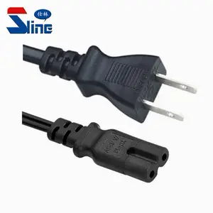Japan 2 pin plug to IEC 320 C7 figure 8 power cord cable with Japanese PSE certification