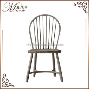 English Design Oak Wood Frame Arched <strong>Spindle</strong> Back Side <strong>Chair</strong> - Product Image 1