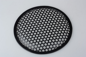 Haut-parleurs de voiture stéréo, 4 à <span class=keywords><strong>15</strong></span> pouces, en maille métallique, ronde, noire, couverture de caisson de basses, grille - Product Image 2