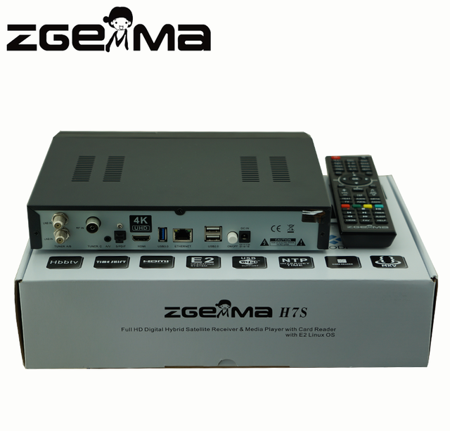 BCM7251S Dual Core 4K UHD Zgemma H7S Combo 2*DVB-S2X+ DVB-T2/C Satellite Tv Receiver
