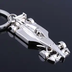 Custom Racing Car Key Chain Full Wheel Cars Keychain Formula 1 Keyring Christmas Gift F1 Racing Car Diecast Key Ring