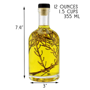 Bouteille en verre pour spiritueux de vodka de 250 ml, 375 ml, 500 ml, 750 ml, 1000 ml avec bouchon - Product Image 4