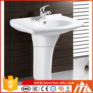 Lavabos de Cerámica de Estilo Moderno, Diseño Económico y Novedoso para Hogar u Hotel, Forma Ovalada con Grifo Monomando y Desagüe - Product Image 4