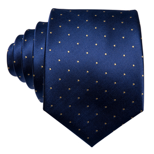 <span class=keywords><strong>Corbatas</strong></span> de seda 100% para hombre, <span class=keywords><strong>corbatas</strong></span> de alta calidad tejidas en <span class=keywords><strong>azul</strong></span> <span class=keywords><strong>marino</strong></span> con lunares y diseño personalizado - Product Image 2