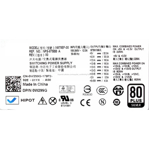 Comercio al por mayor N875EF-00 w299g 875 w psu power supply para precision t5500 workstation torre - Product Image 6