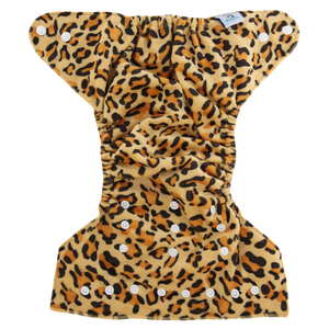 Babyshow fabbrica all'ingrosso assorbente panno traspirante pannolini leopardati lavabili riutilizzabili pannolino