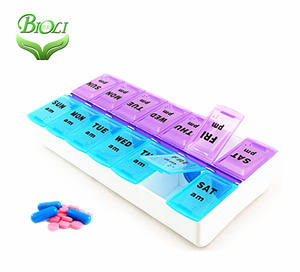 Boîte de rangement de médicaments colorés, boîte à médicaments en plastique pour médicaments, boîte à pilules de 7 jours - Product Image 6