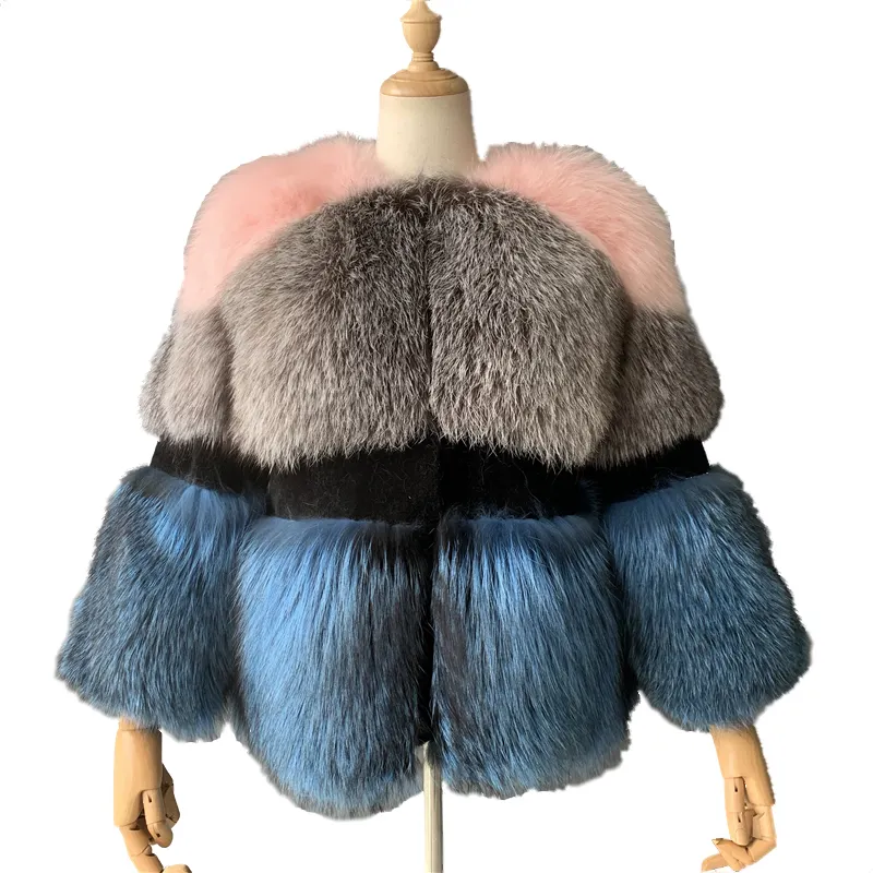 Mao Mao Pelliccia di Nuovo Arrivo Vera Pelle di Pecora Custom Made Pelliccia Cappotto di Inverno di Alta Qualità pelliccia di Volpe Cappotto di Pelliccia per la Donna