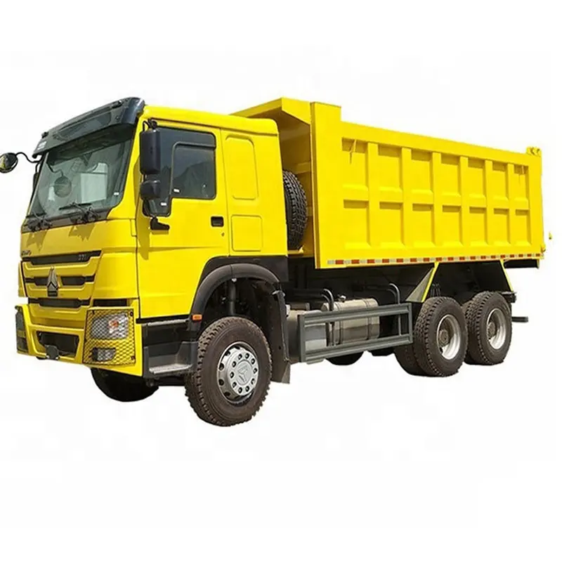 Truk Sampah Besar 6X4 Alat Berat Buatan Cina Kuning Howo 25m3 Truk Pembuang