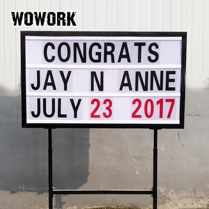 2025 WOWORK led grande boîte à lumière de cinéma publicitaire OEM avec lettre interchangeable pour la décoration de la façade du magasin - Product Image 4