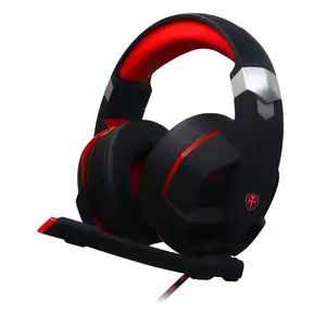 Headphone Gaming Oem dengan Mikrofon, Headset Peredam Kebisingan Bass Stereo