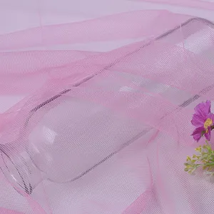 Polyester 40D robe net élastique tulle tissus pour fille