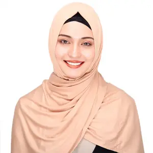 Groothandel Nieuwe Effen Kleur Vlakte Elastische Katoen Moslim Jersey Hijab, Jersey Hijab Sjaal, Hijab Jersey Vrouwen