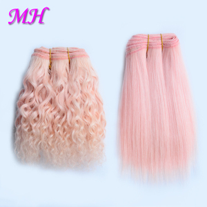 ผมแท้จากแพะ MH Natural Goat Hair Wefted สีบลอนด์ 613 แบบตรง สำหรับตุ๊กตา Blythe/BJD ของเล่นเสริมพัฒนาการ - Product Image 5
