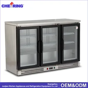 330L Bia Chai Tủ Lạnh Cho Bar, 3 Cửa Bia Mát, Countertop Hiển Thị Mát