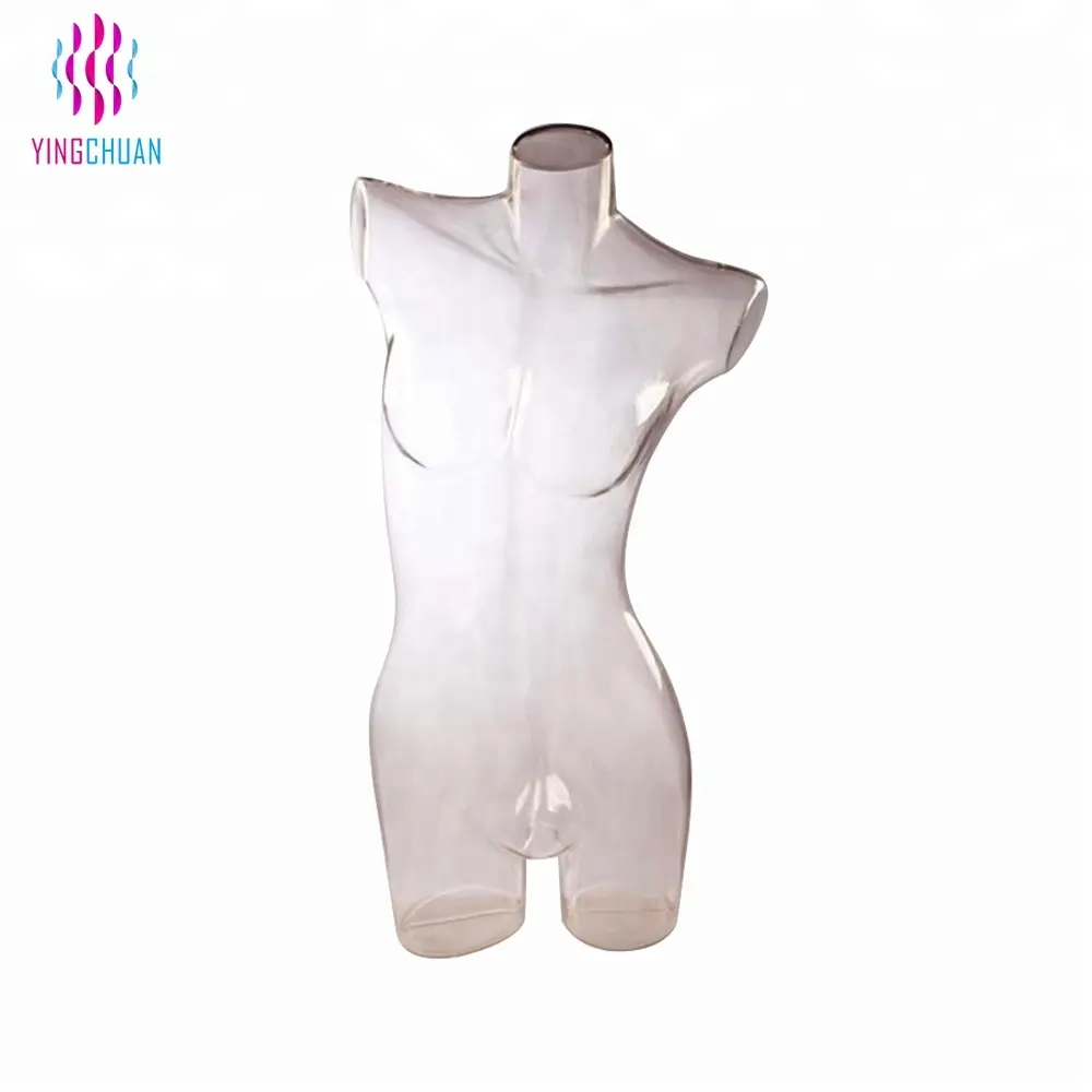 Transparante plastic mannequin vrouwelijke torso voor koop