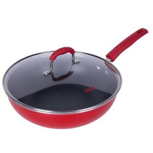 Chảo Chảo Stirfry Chảo Nhôm Không Dính Chảo Trung Quốc 3003 Hợp Kim Nhôm Bakelite Xử Lý Không Dính Kính Bìa Nhà Nấu Ăn 30 Cái - Product Image 1