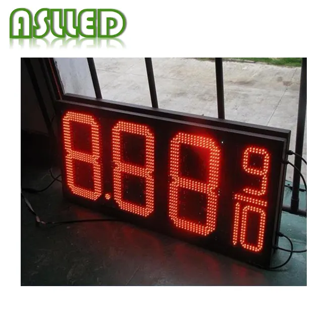 Gas station using 7 segments LED display & 88:88 display format &18 inch 24 inch Oil price screen red led display