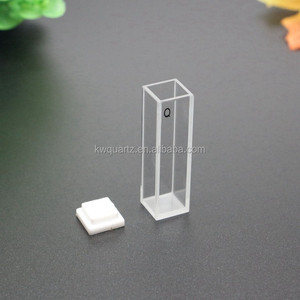 10mm comprimento do caminho de luz pathway ou cuveta de quartzo fundida transparente em todos os lados tampa quadrada - Product Image 5