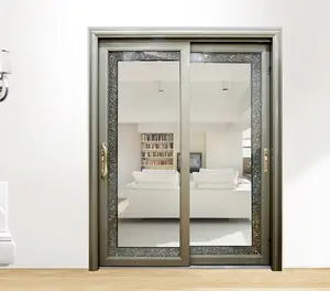 सरल डिजाइन एल्यूमीनियम चौखट फिसलने दरवाजे बैठक के कमरे के लिए