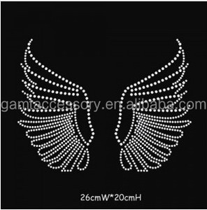2023 dernier Bling cristal ailes <span class=keywords><strong>strass</strong></span> fer sur transfert motif Hot fix ange Motif <span class=keywords><strong>pour</strong></span> vêtements - Product Image 5
