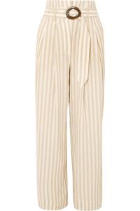 <span class=keywords><strong>Pantaloni</strong></span> larghi in cotone e <span class=keywords><strong>lino</strong></span> a righe da donna dell'ufficio di moda - Product Image 2