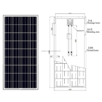 NOUVEAU design 150w 160w cellules solaires polycristallines à vendre