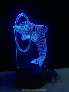Vente chaude 2017 amazon Acrylique Visual Lamp Home Decor Lumière de nuit 3D Mood Light avec chargeur USB - Product Image 3